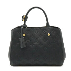 LOUIS VUITTON Monogram Empreinte Montaigne Handbag Noir Black Shoulder Strap